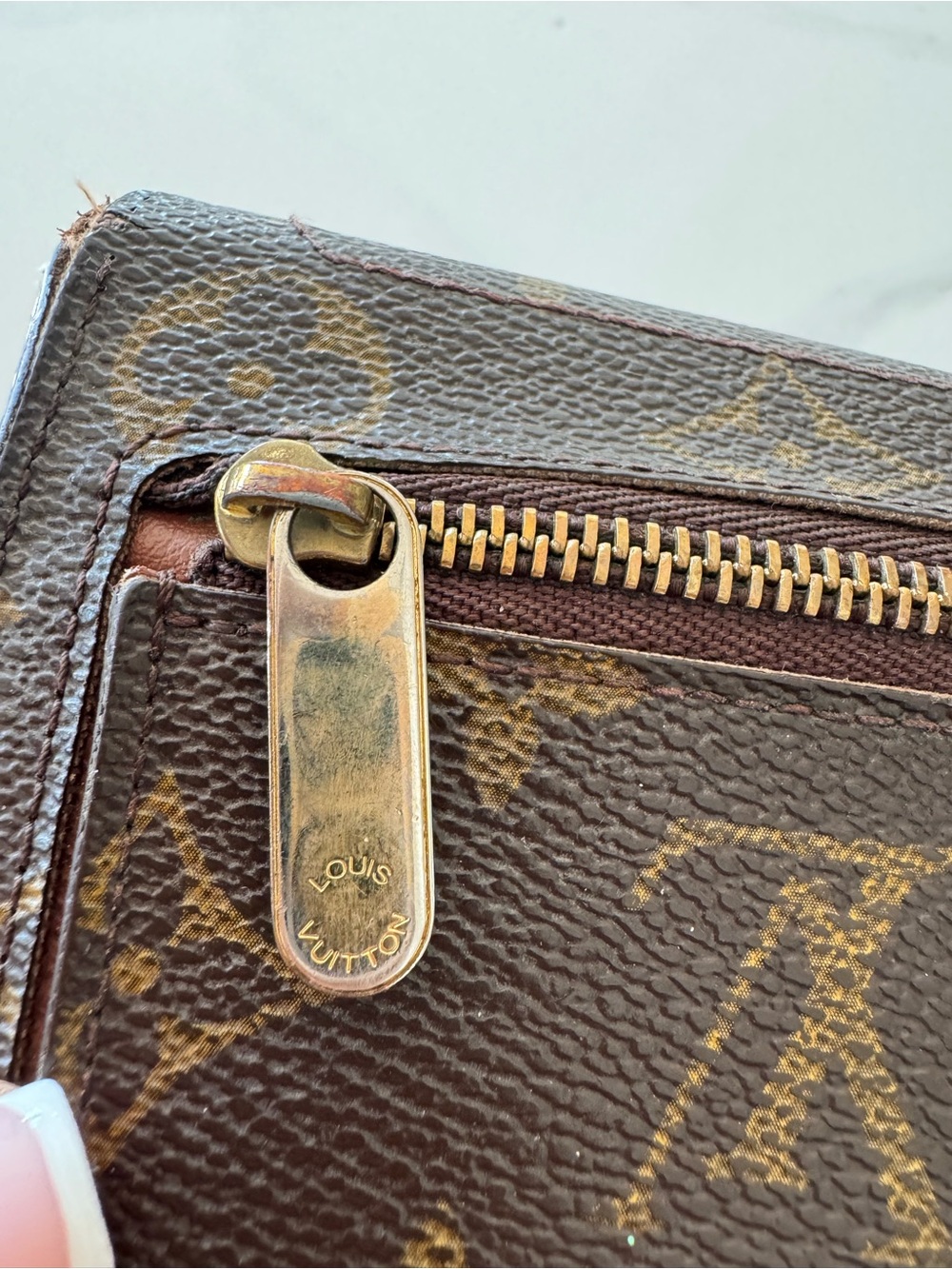 Louis Vuitton Brown Monogram Clasp Wallet with Gold Hardware - Picture 13 of 15